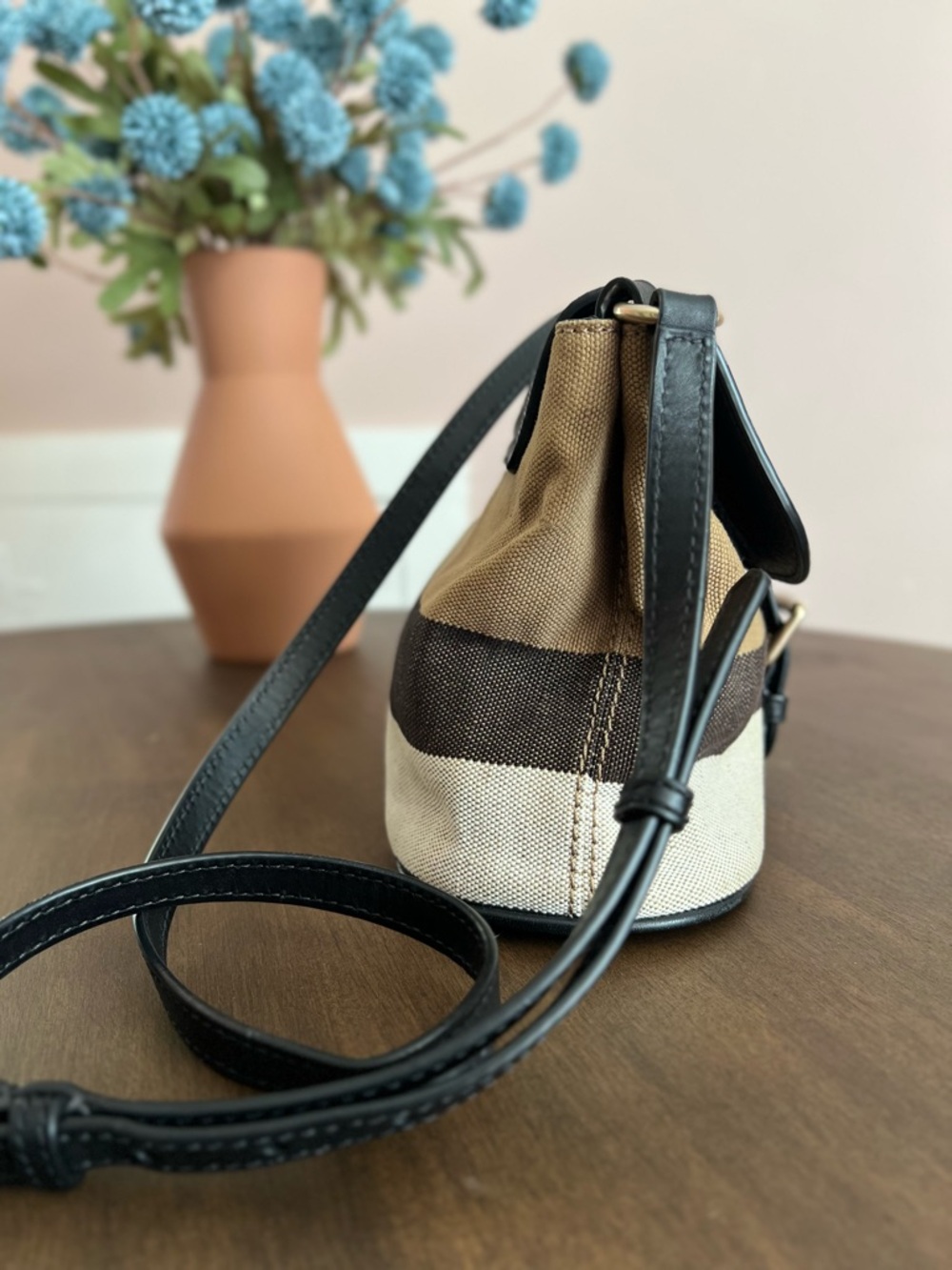 Burberry Mega Check Canvas and Grained Calfskin Gowan Crossbody - Picture 5 of 15